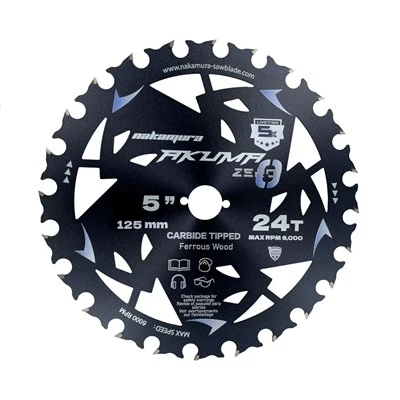 125mm TCTは木材用の刃を見ました